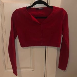 Brandy Melville red button crop top